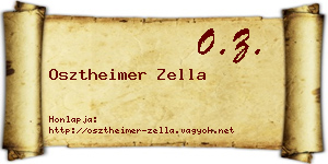 Osztheimer Zella névjegykártya